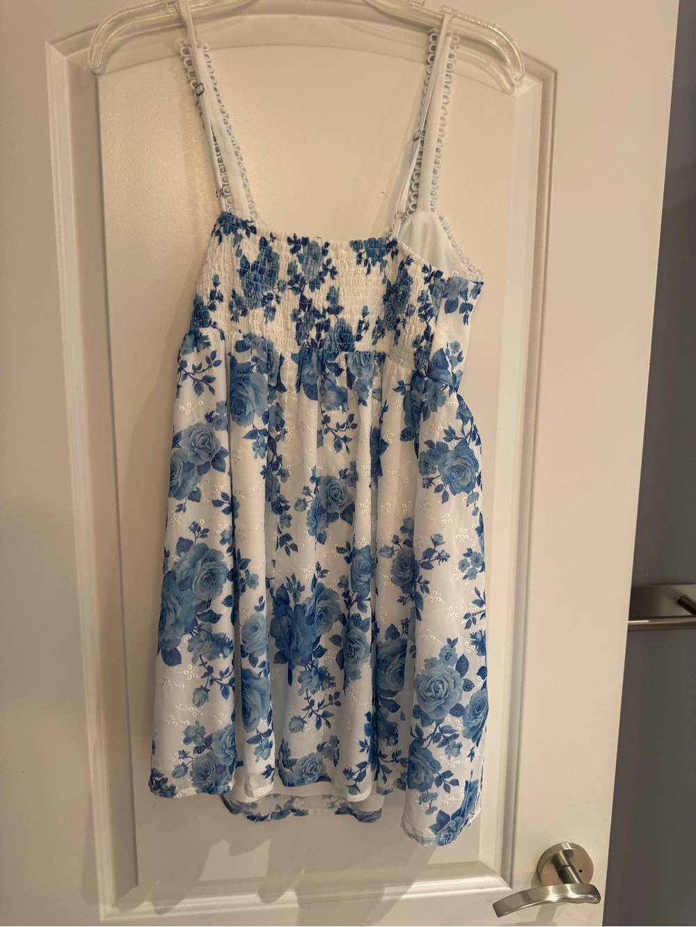 Altar'd State Mini Dress with Blue Floral Print size M